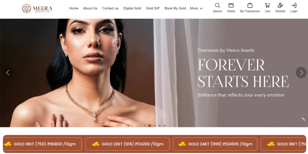 Meera Jewels website